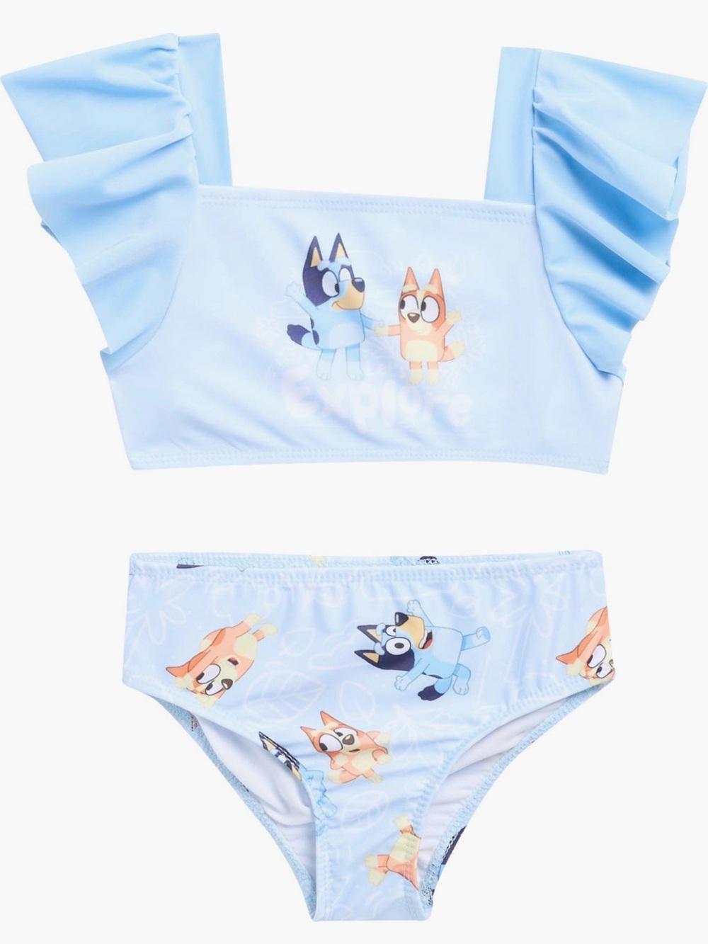 Bluey Two-Piece Ruffle Strap Swim Set (2T)